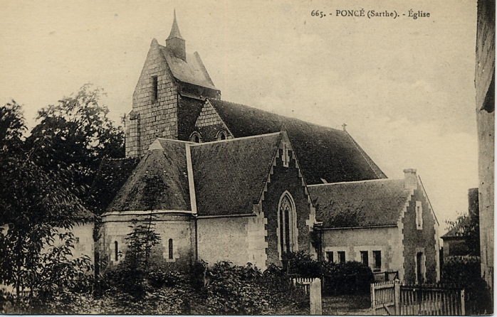 Poncé sur le Loir (Sarthe) - Eglise Saint Julien